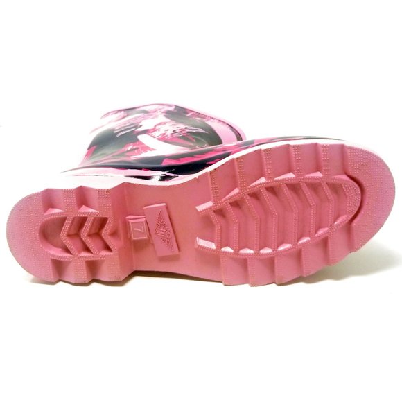 Women's Rainboots, Mid Calf Rubber Rain Boots, RB-3152 - Picture 4 of 4